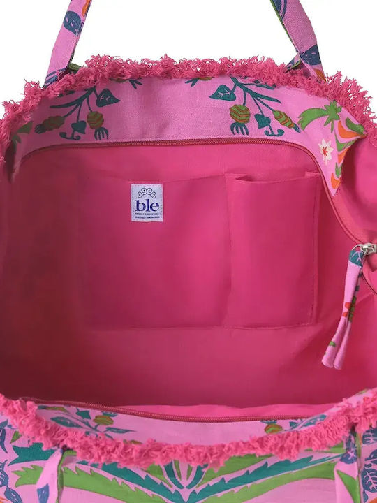 Ble Resort Collection Fabric Pink Beach Bag