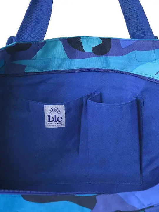 Ble Resort Collection Fabric Blue Beach Bag