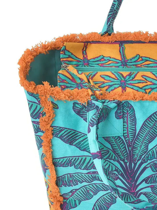 Ble Resort Collection Light Blue Fabric Beach Bag
