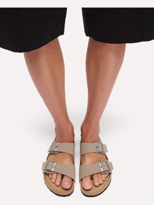 Unisex Birko-flor Men's Sandals in Beige Colour