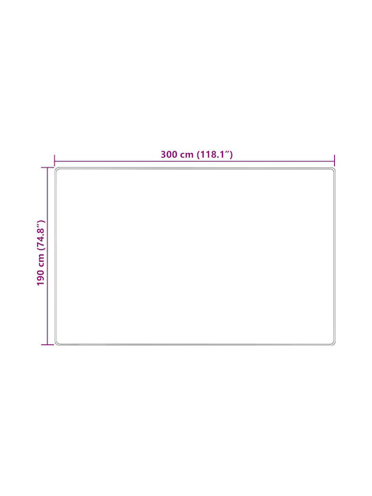 vidaXL Marsa Rutschfestes Rechteckiges Wohnzimmer Teppich Beige 190x300cm