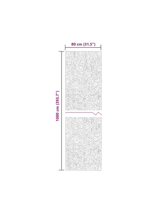 vidaXL vidaXL Rutschfestes Rechteckiges Wohnzimmer Teppich Mit Fransen Dschungel Grün 1000x80cm