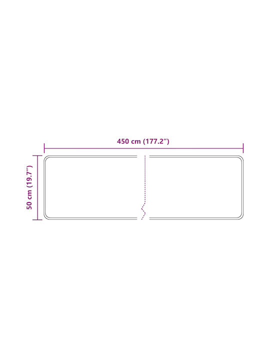 vidaXL Marsa Non-Slip White Runner Rug 50x450cm