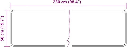 vidaXL Marsa Неплъзгащ Се Килим Пътека Жълт 50x250см