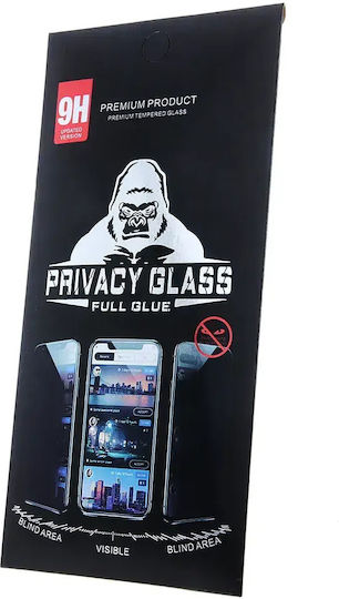TelForceOne Privacy Tempered Glass Μαύρο (Galaxy S22 5G)