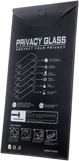 TelForceOne Privacy Tempered Glass Μαύρο (Galaxy S22 5G)