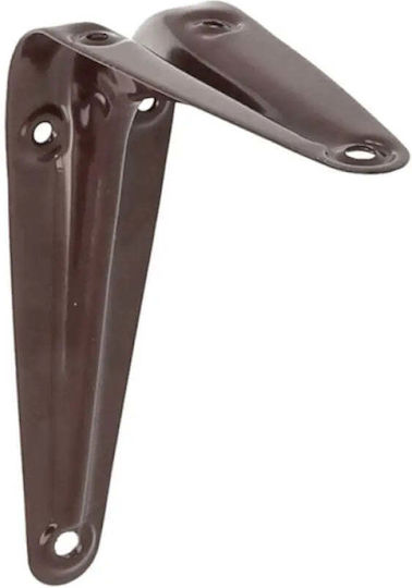 Amig Metal Corner Shelf in Brown Colour