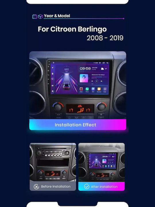 Citroen Berlingo 2008-2019 Android Multimedia 4-64gb Octacore-carplay-androidauto Gps Wi-fi Bluetooth Sg-269