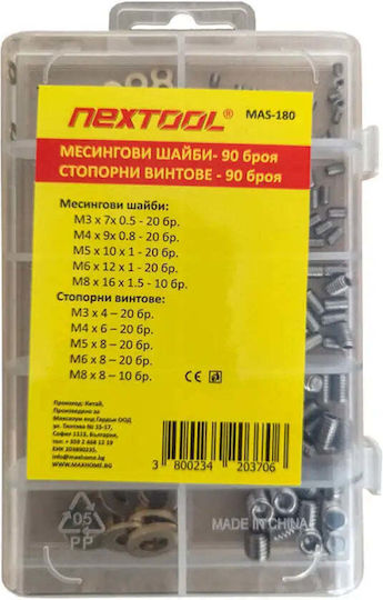 Nextool Mas-180 Комплект 180 Месингови Шайби Заключващи Винтове