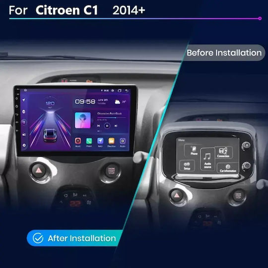 Citroen C1 2014+ Android Multimedia 4-64gb Octacore-carplay-androidauto Gps Wi-fi Bluetooth Sg-279