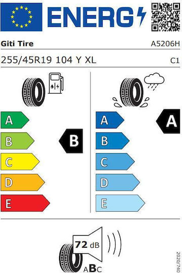 Giti 255/45R19 104Y XL Anvelopă Auto de Vară pentru Mașină de Pasageri