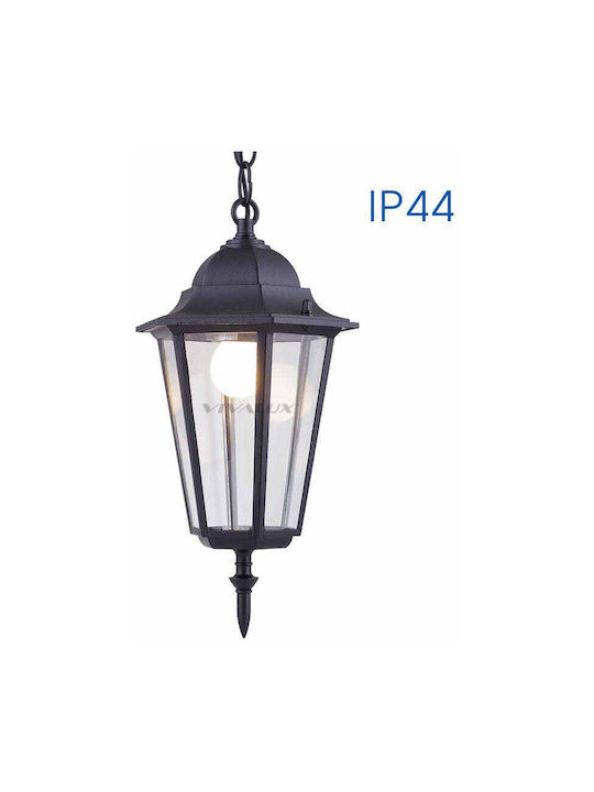 Vivalux Maribor H001/BK Outdoor Hanging Ceiling Light E27 in Black Color VIV004189
