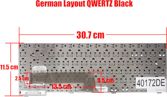 German Keyboard for Laptop Fujitsu Siemens Amilo Pi1536 D7830 D6830 D7850 Pi1556 L6825 M1437 A7600 A7620 A8620 Mp-02686003347d 71-ud4072-10 71-ud4074-10 De Black Code 40172de