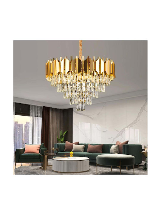 Alista Home Kronleuchter Ø60cm mit Kristallen Gold Alista Home Kronleuchter Ø60cm mit Kristallen Gold