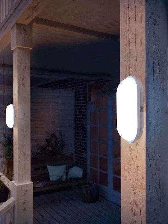 Ax320/218wh Outdoor Led Wall Light Warm Light 3000k Ip65 White Metal