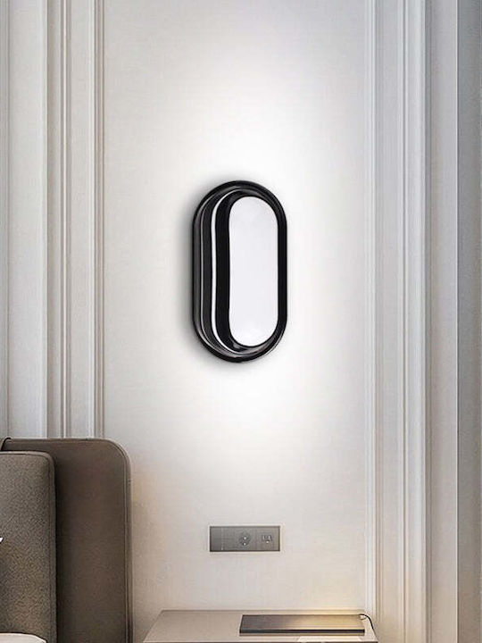 Ax322/214bk Outdoor Led Wall Light Warm Light 3000k Ip65 Black