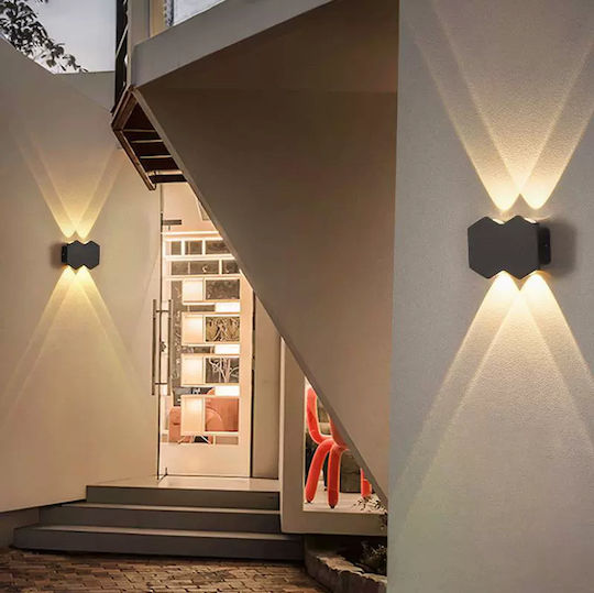 Led Wall Light Ax231 Outdoor Indoor 4 Sources 10w Black 3000k