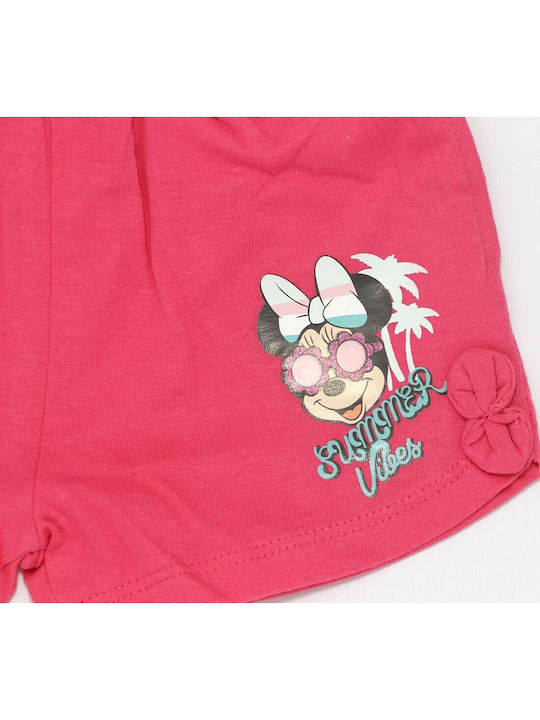 Kids Fabric Shorts/Bermuda Minnie Mouse Fuchsia