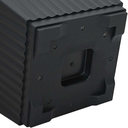 vidaXL Комплект 6 Пластмасови Черни Саксии За Цветя 28.5x22см