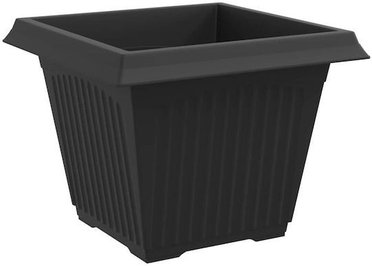vidaXL Комплект 24 Пластмасови Черни Саксии За Цветя 43x33.5см