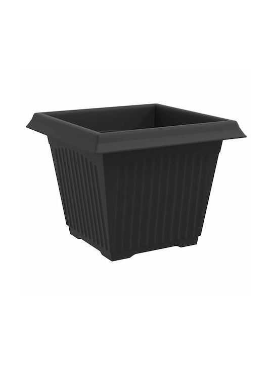 vidaXL Set of 6 Black Plastic Flower Pots