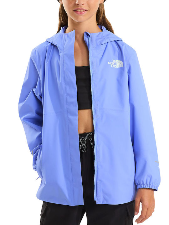 Antora Waterproof Kids Sports Long Windproof Jacket with Lining & Hood Purple