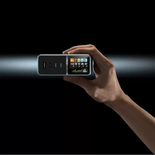Cuktech Βάση Φόρτισης GaN με Θύρα USB-A και 3 Θύρες USB-C 300W σε Ασημί χρώμα (TA3005U)