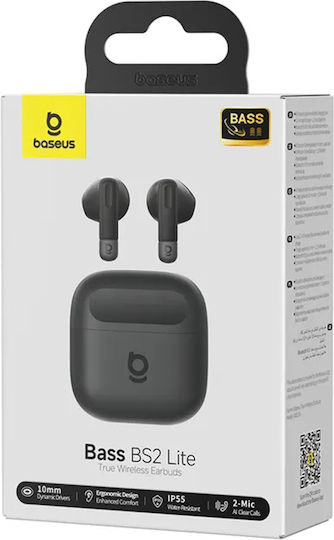 Baseus Bass BS2 Lite In-ear Bluetooth Handsfree Earphones with Sweat Resistance and Charging Case Cosmic Black