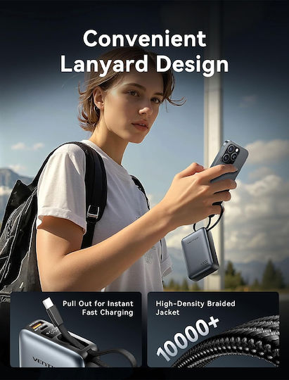 Vention FHG Power Bank 20000mAh 45W With USB-A Output Port And USB-C Output Port Power Delivery PPS Grey