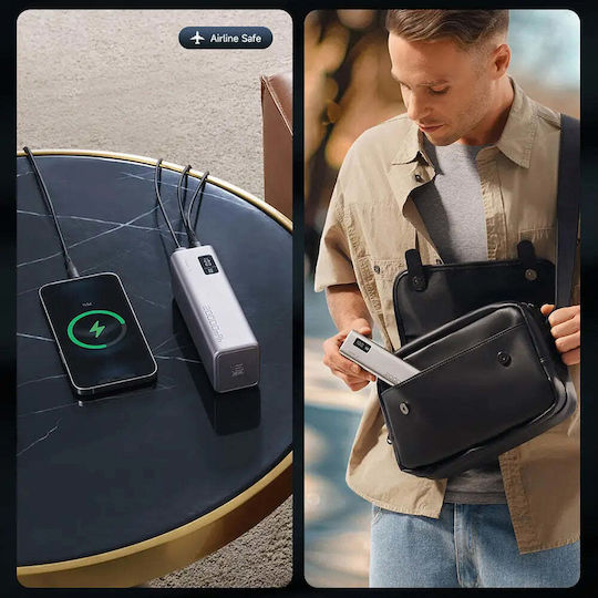 Cuktech CUKP200XGLGR Power Bank 20000mAh 100W with USB-A Port and 2 USB-C Ports Power Delivery Grey