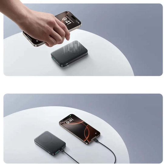 Joyroom JR-PBM12 MagSafe Power Bank 10000mAh 22.5W with USB-A Port and USB-C Port Black