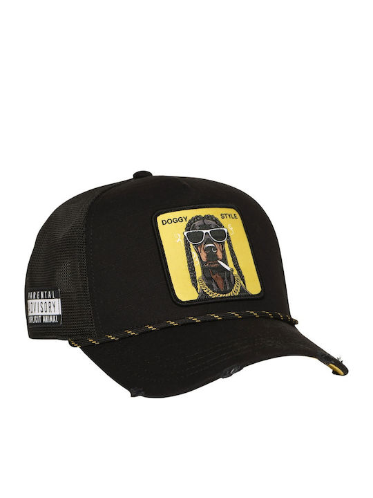 Capslab Doggy Style Adj Trucker Cap Black