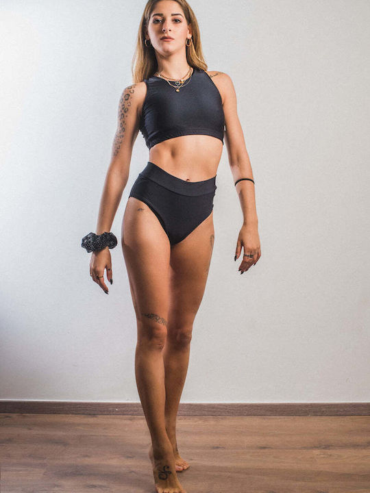Schwarzes Bustier für Pole Dance