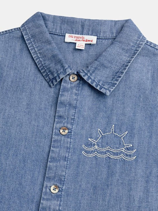 Kids Short-Sleeved Blue Shirt