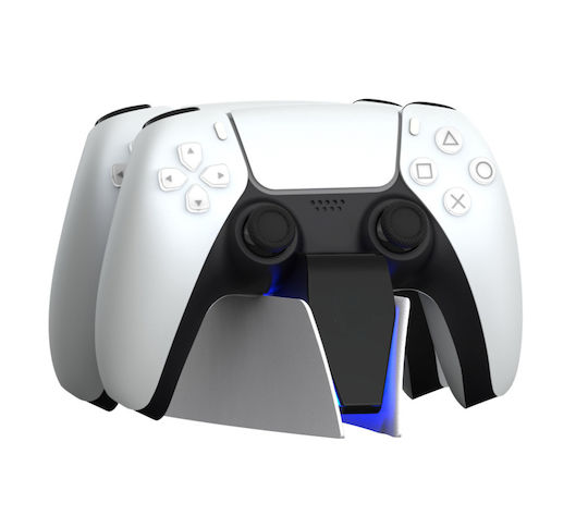 Stație de Încărcare pentru Controlere Ps5 Zola 2 Controlere Dualsense Indicator LED Protecție la Încărcare 5v 2a Cablu Usb-c 16 X 5.5 X 6.4 Cm Gri Negru