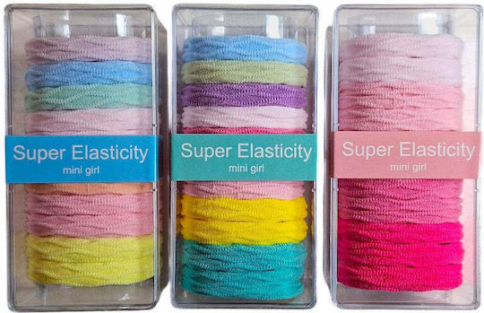 Σετ Λαστιχάκια Μαλλιών Super Elasticity Πολύχρωμα Κουτί 13x6,5 Εκ 6 Συνδυασμούς 1 Τμχ
