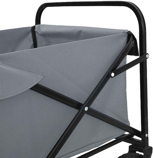Folding Hand Trolley Gray 94 x 53 x 99 cm Oxford Fabric 42020660 Gray
