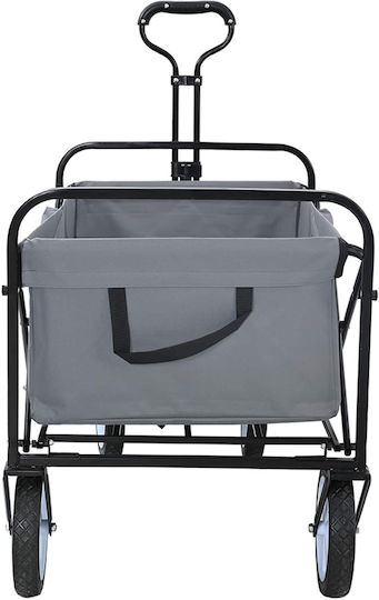 Folding Hand Trolley Gray 94 x 53 x 99 cm Oxford Fabric 42020660 Gray