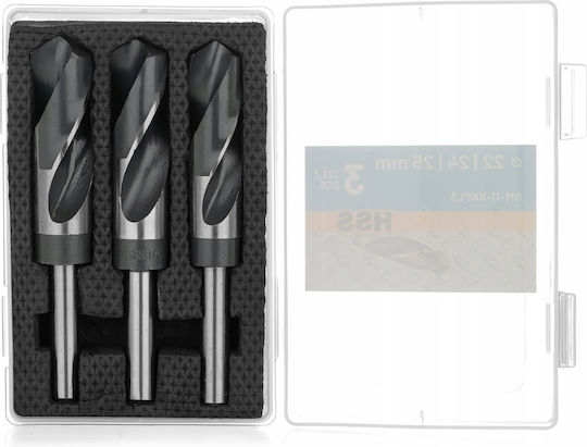 Smart365 Set Short Hss Drill Bits 22 24 25 Mm 3 Pcs
