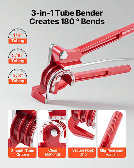 Vevor Kit De Reparare Țevi Frână Unealtă De Flaring 45° Țeavă Frână 7,6 M X 4,76 Mm Acoperire Cupru 20 Racorduri 2 Conectori Îndoitore Țevi 3 1 Tăietor Țevi Pqgkgqyjkkgjhlipz001v0