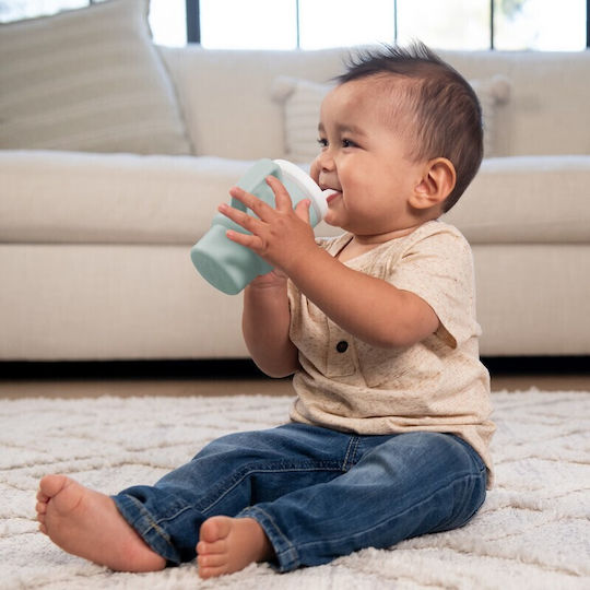 Infantino Toddler Cup with Handle and Straw Silicone Blue 260ml