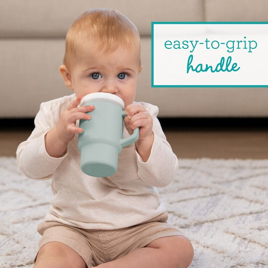 Infantino Toddler Cup with Handle and Straw Silicone Blue 260ml