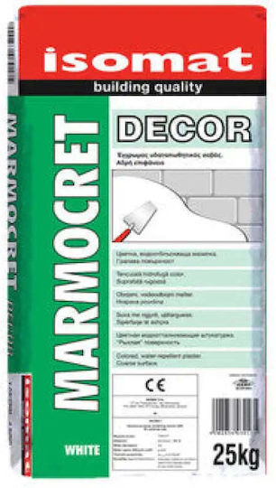 Cement Plaster White Water-repellent Isomat Marmocret Decor