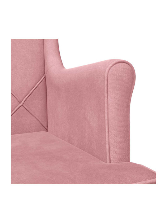 Sessel Samt Rosa 65x79x100cm