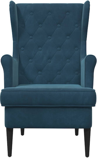 Sessel Aus Samt Blau 65x79x100cm
