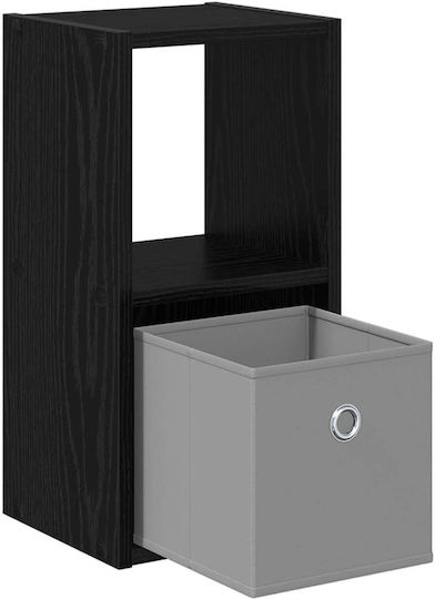 Nachttisch Holz Schwarz 25.5x22x49.5cm