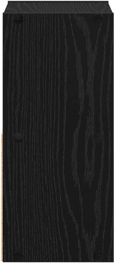 Nachttisch Holz Schwarz 25.5x22x49.5cm