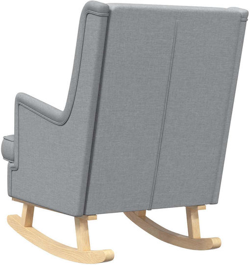 Rocking Armchair Light Gray 62x80x85cm