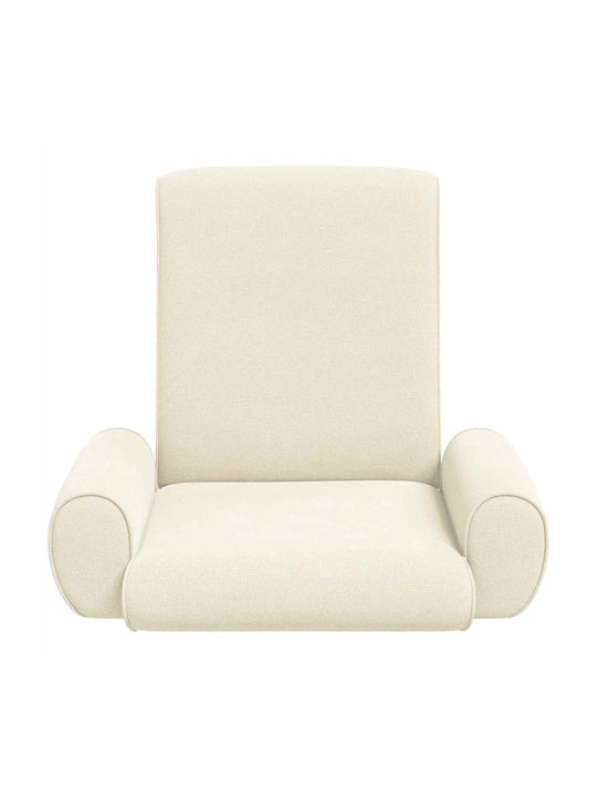 Velvet Armchair Cream 68x51x56cm