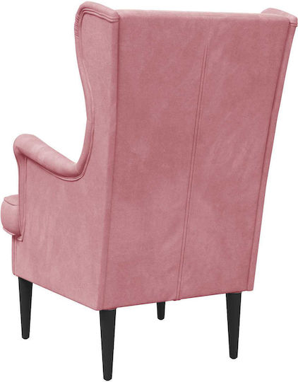 Velvet Pink Armchair 65x79x100cm